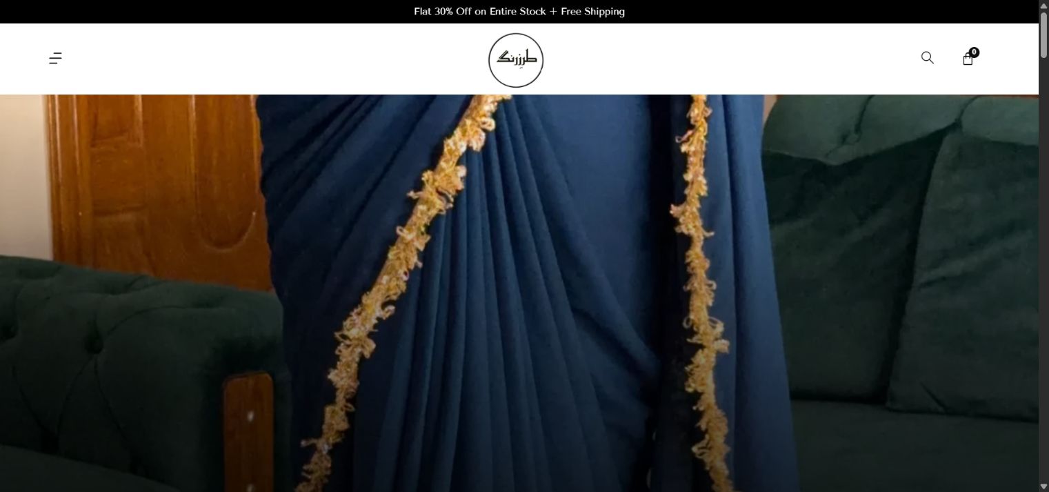 Tarz-e-Rang website preview